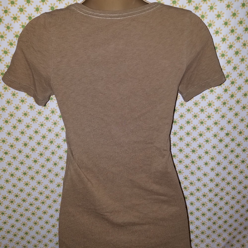 J.Crew Brown Scoop Neck Painter T Tee Shirt Short Sleeve